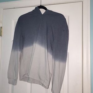 Blue and white shirt hoodie